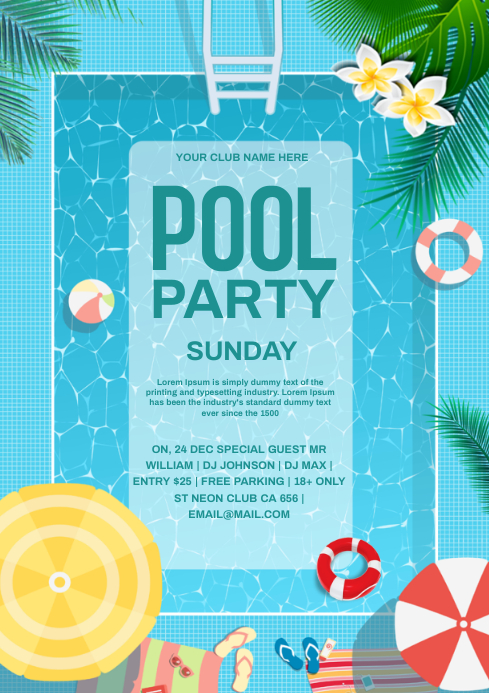 POOL PARTY Template | PosterMyWall