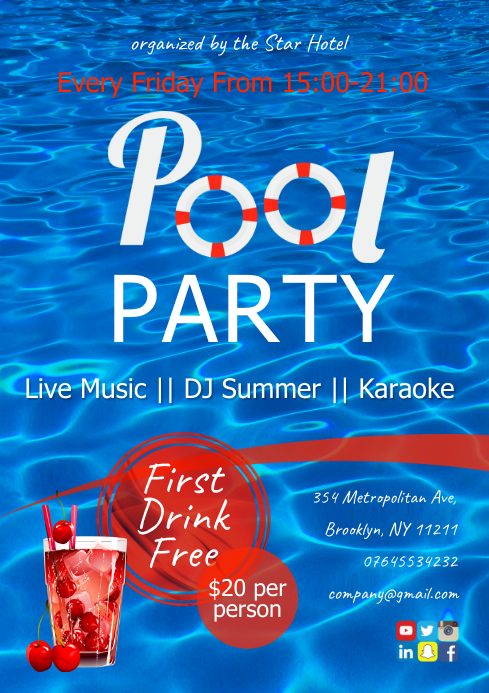 Pool Party Template | PosterMyWall