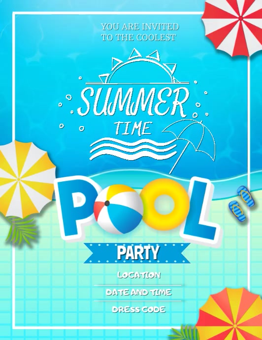 Pool Party Template | PosterMyWall
