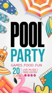 pool party Instagram Story template