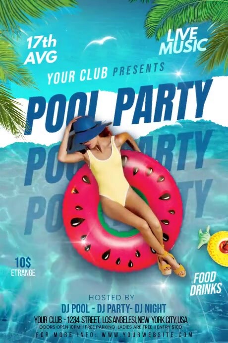 Pool Party Designing Pool Party Template | PosterMyWall