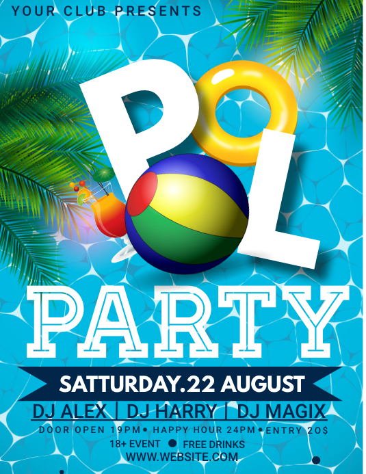 POOL PARTY Template | PosterMyWall