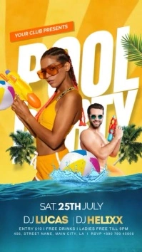 pool party Instagram Story template