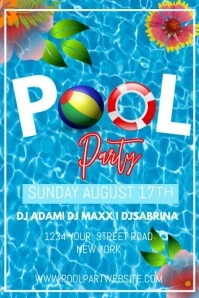 Pool Party Poster template