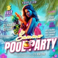 Pool Party Quadrado (1:1) template
