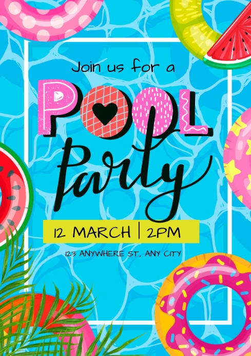 Pool Party Template | PosterMyWall