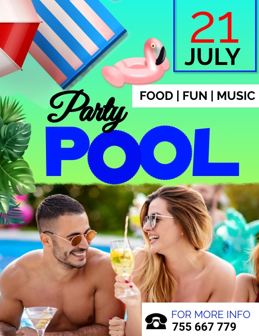 Pool party design template | PosterMyWall