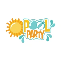 Pool Party Logo template