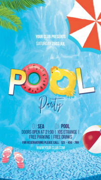 Pool Party Display template