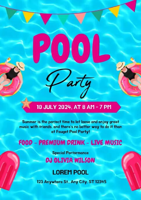 Plantilla de Pool Party Event | PosterMyWall