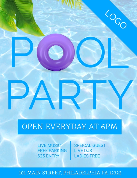 POOL PARTY FLYER Template PosterMyWall