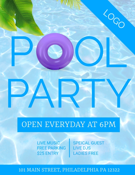 POOL PARTY FLYER Iflaya (Incwadi ye-US) template