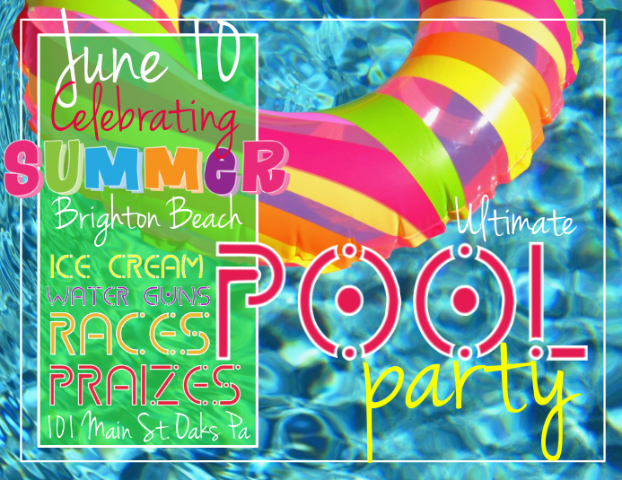 pool party template postermywall christmas party invitation template free downloads