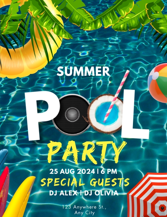 POOL PARTY FLYERS Template PosterMyWall