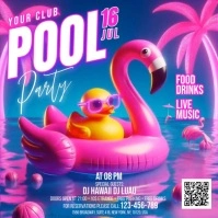 Pool Party Instagram Post Instagram-bericht template