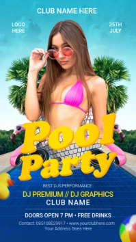Pool Party Instagram Post template