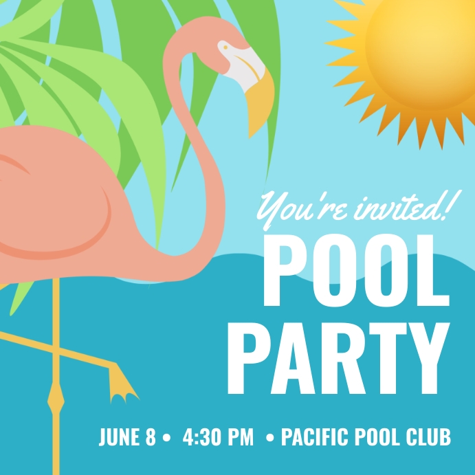 Plantilla de Pool Party Instagram Post | PosterMyWall