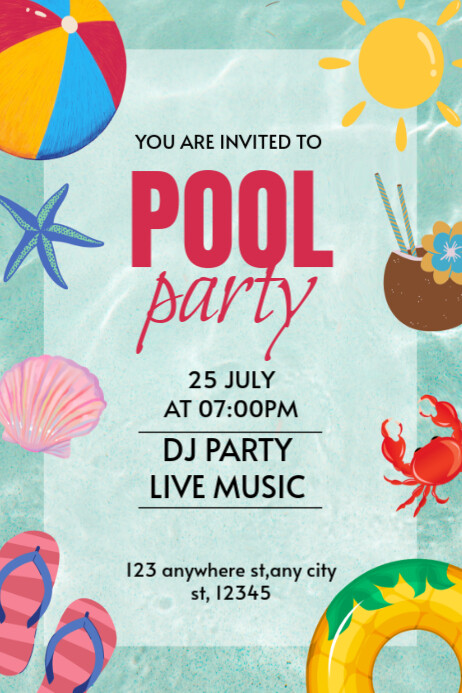 Copy of Pool Party Poster | PosterMyWall