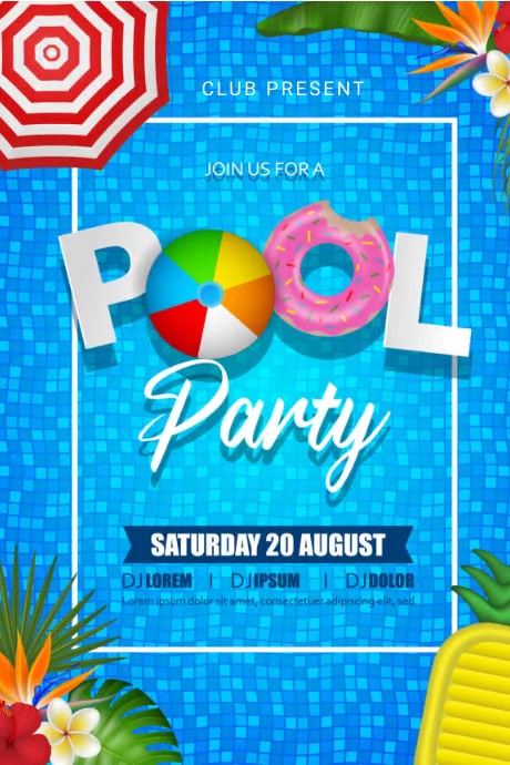 POOL PARTY POSTER Template | PosterMyWall