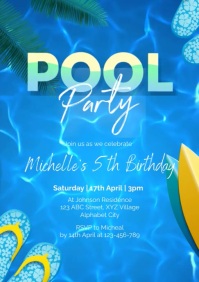 Pool Party Template (5) A4