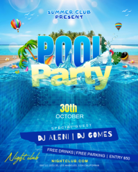 Pool Party Template Instagram Portrait