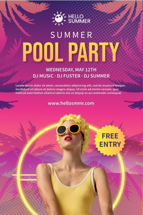 Pool Party Template | PosterMyWall