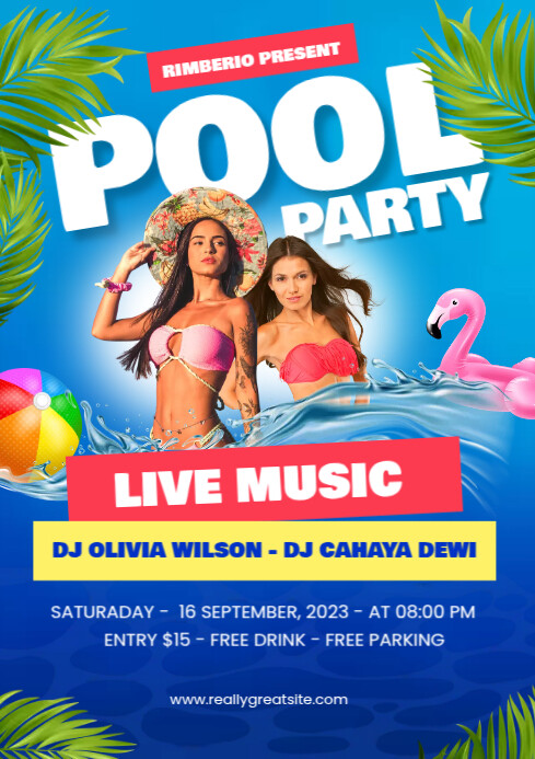 pool party template | PosterMyWall