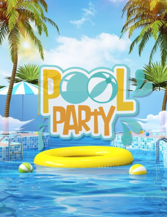 Pool Party Background Design pool-party-background-design