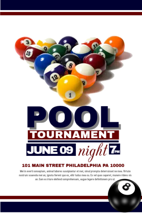 Pool Template | PosterMyWall