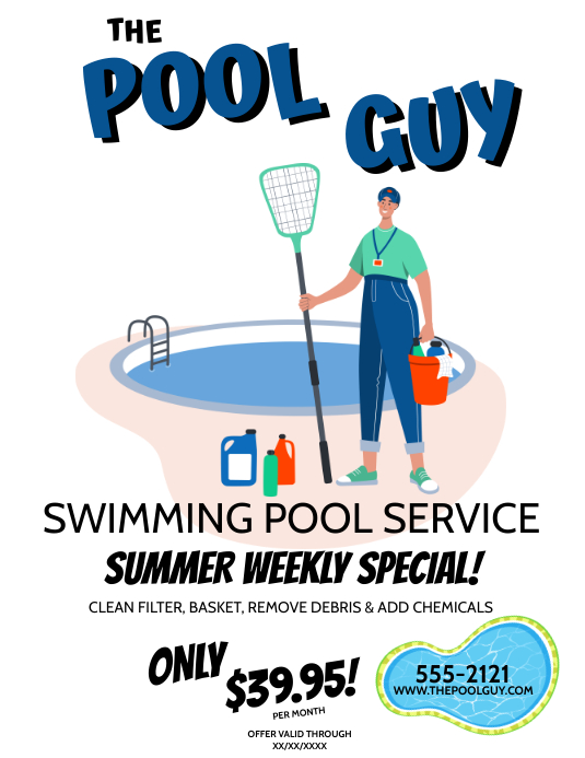 POOL SERVICE Template PosterMyWall