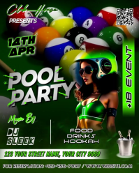 Pool Table Party Night Instagram Portrait Video template