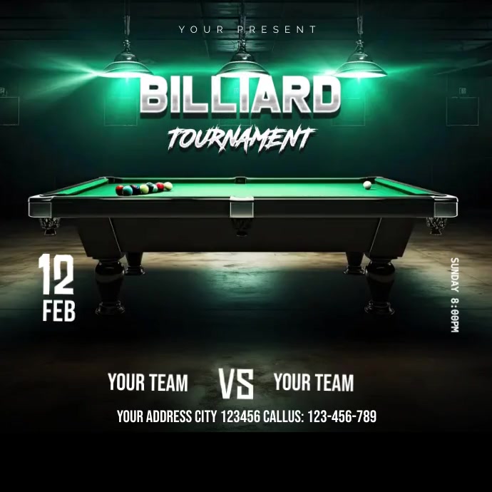 Billiard Tournament | PosterMyWall