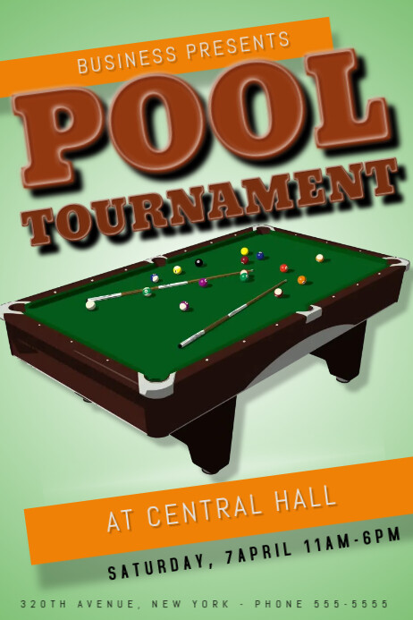 Copy of Pool Tournament Poster Template | PosterMyWall