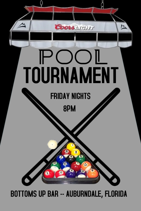 POOL TOURNAMENT POSTER TEMPLATE | PosterMyWall