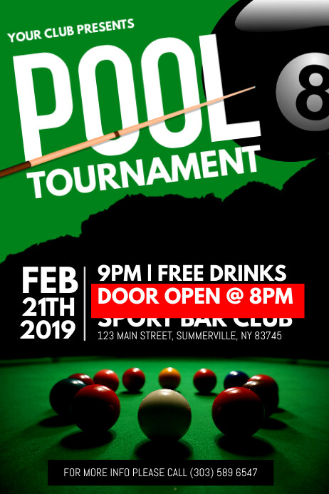 Copy of Pool Tournament Poster | PosterMyWall