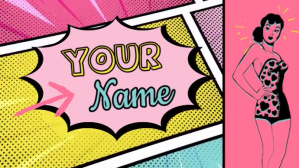 Pop Art Comic Style Youtube Intro Video Template Presentasi (16:9)