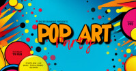 Pop Art Party event promo template Facebook Shared Image
