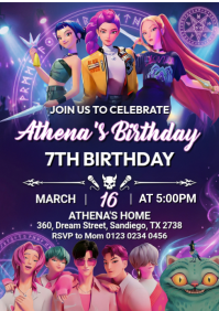 pop culture celebration A5 template