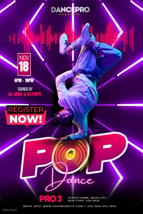 Pop Dance Battle Template | PosterMyWall