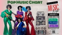 Pop Music Chart Day Cabeçalho de blogue template