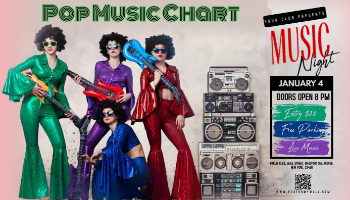 Pop Music Chart Day Template | PosterMyWall