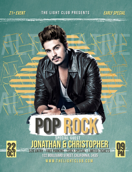 Pop Rock Party Ads Template | PosterMyWall