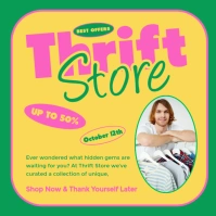 Pop Thrift Store Instagram Post template