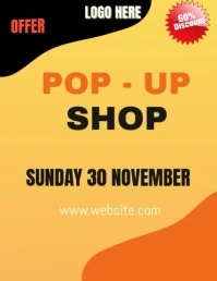Pop Up  Flyer (us Letter) Pamflet (Letter AS) template