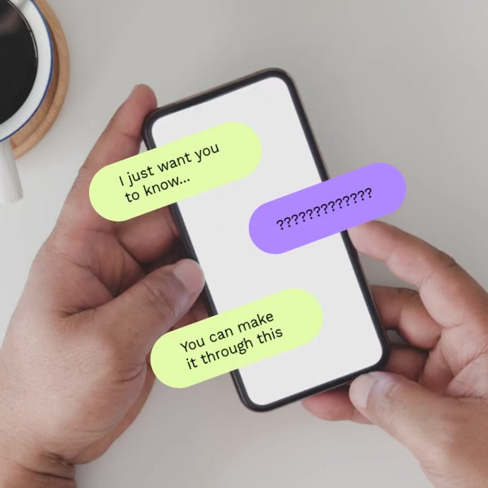 Pop up notification text message quote animated instagram post Template ...