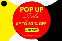 Pop up Sale Up to 40 % off Banner 4' × 6' template
