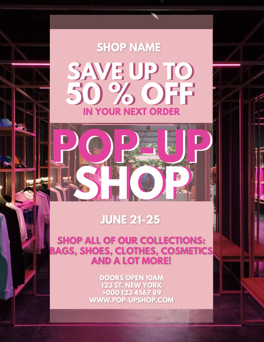 POPUP SHOP FLYER Template PosterMyWall