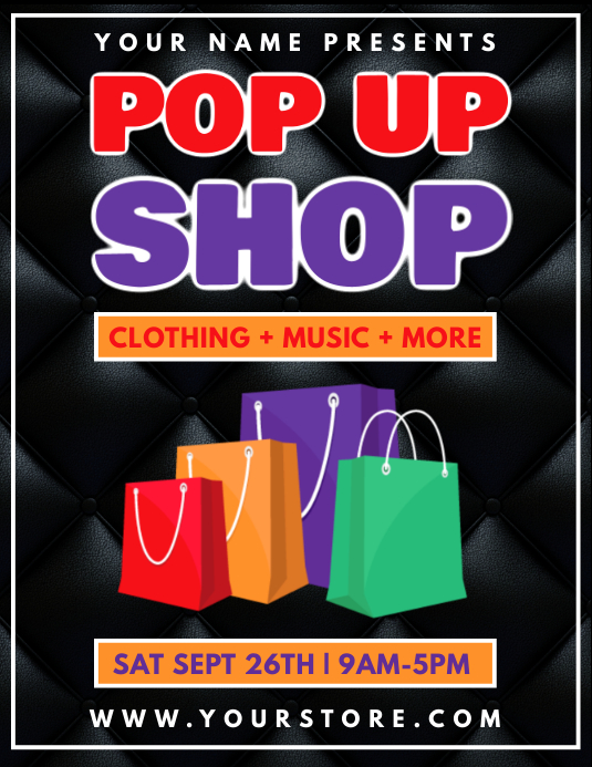Pop Up Shop Flyer Template Pop Up Shop Flyer Template