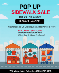 Blue Sidewalk Sale Instagram Portrait Template