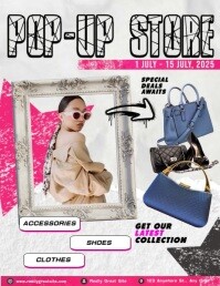 Pop-Up Store Shop Løbeseddel (US Letter) template
